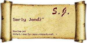 Serly Jenő névjegykártya