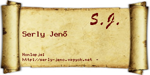 Serly Jenő névjegykártya