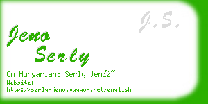 jeno serly business card